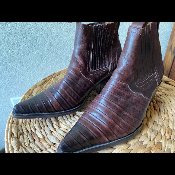 Amazing leather snip toe El Padrino cowboy boots - Picture 4 of 16